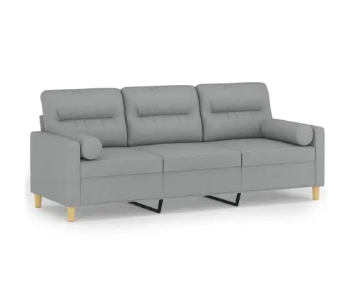 Divvietīgs Dīvāns Ar Spilveniem, Gaiši Pelēks, 180 Cm, Audums Vidaxl Divvietīgs Dīvāns Ar Spilveniem, Gaiši Pelēks, 180 Cm, Audums Vidaxl