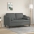 Dvivietė Sofa Su Pagalvėlėmis, Tamsiai Pilka, 120cm Audinys