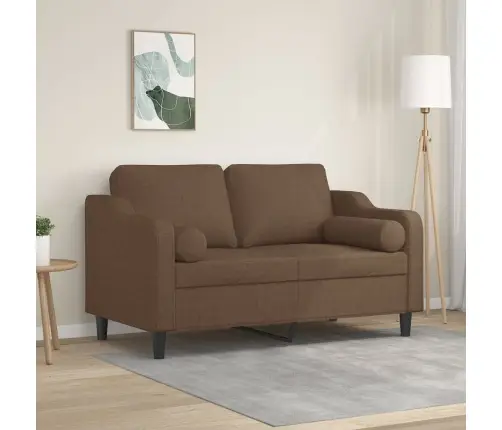 2-Kohaline Diivan Patjadega, Pruun, 120 cm Kangas