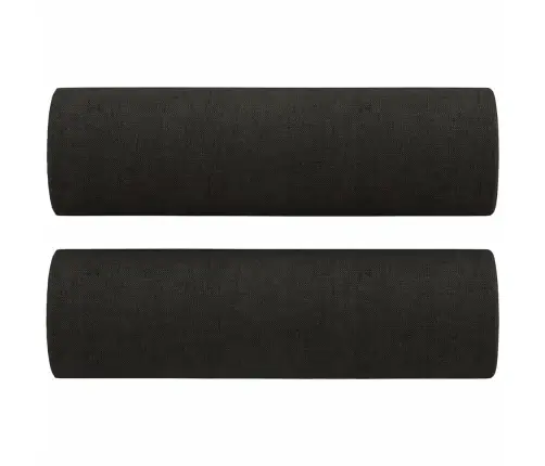 Dvivietė Sofa Su Pagalvėlėmis, Juodos Spalvos, 120cm Audinys