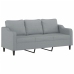 Trivietė Sofa Su Pagalvėlėmis, Šviesiai Pilka, 180cm Audinys