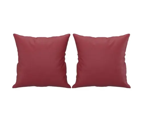 Divvietīgs Dīvāns, Spilveni, Vīnsarkans, 120 Cm, Mākslīgā Āda Vidaxl