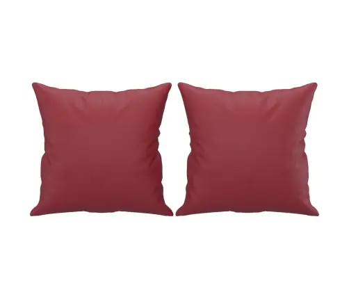 Divvietīgs Dīvāns, Spilveni, Vīnsarkans, 140 Cm, Mākslīgā Āda Vidaxl