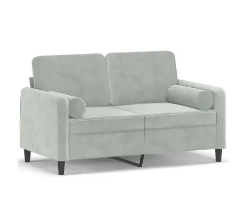 2-Kohaline Diivan Patjadega, Helehall, 120 cm Samet