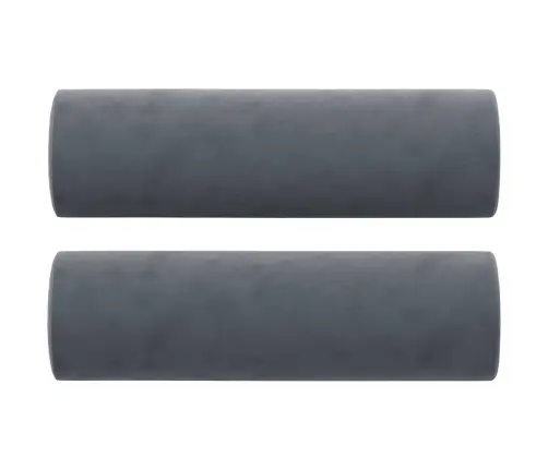 Dvivietė Sofa Su Pagalvėlėmis, Tamsiai Pilka, 120cm Aksomas