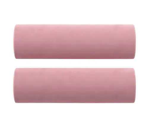 Divvietīgs Dīvāns Ar Spilveniem, Rozā, 120 Cm, Samts Vidaxl