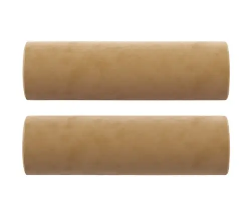 Dvivietė Sofa Su Pagalvėlėmis, Rudos Spalvos, 120cm Aksomas