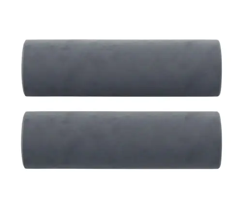 Dvivietė Sofa Su Pagalvėlėmis, Tamsiai Pilka, 140cm Aksomas