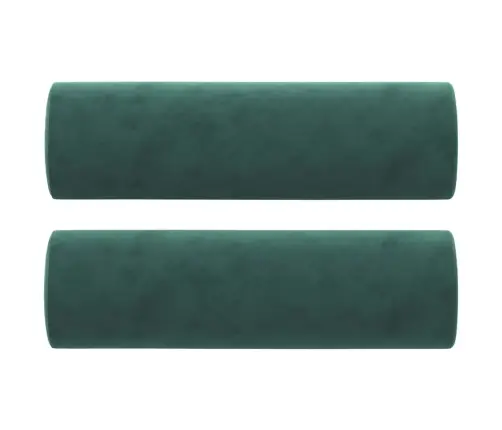 Divvietīgs Dīvāns Ar Spilveniem, Tumši Zaļš, 140 Cm, Samts Vidaxl