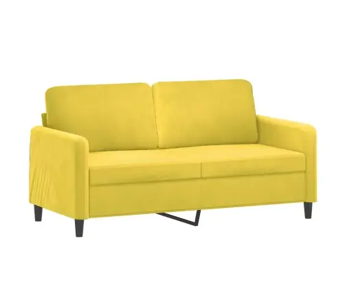 2-Kohaline Diivan Patjadega, Kollane, 140 cm Samet