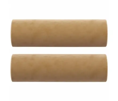 Trivietė Sofa Su Pagalvėlėmis, Rudos Spalvos, 180cm Aksomas