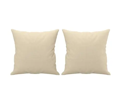 Dvivietė Sofa Su Pagalvėlėmis, Kreminės Spalvos, 120cm Audinys
