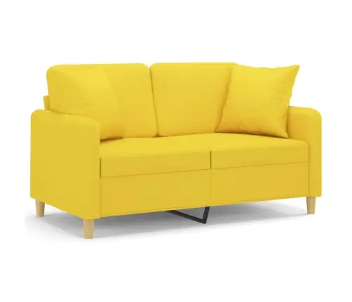 2-Kohaline Diivan Patjadega, Helekollane, 120 cm Kangas