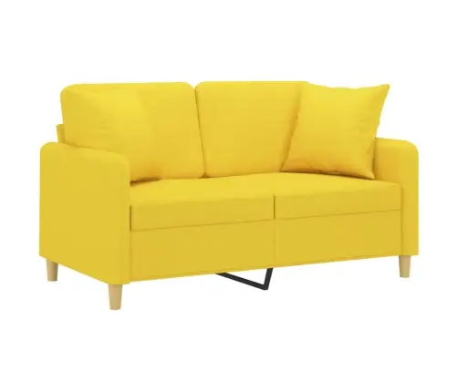 2-Kohaline Diivan Patjadega, Helekollane, 120 cm Kangas