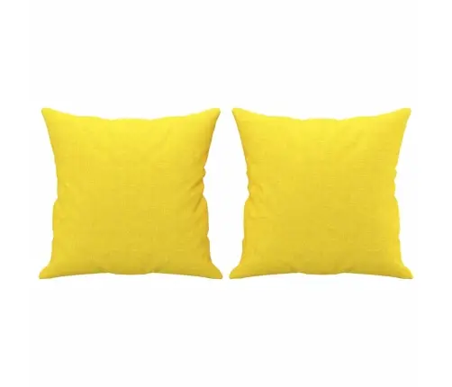 Trīsvietīgs Dīvāns Ar Spilveniem, Gaiši Dzeltens, 180Cm, Audums Vidaxl