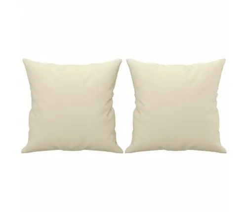 Divvietīgs Dīvāns Ar Spilveniem, Krēmkrāsas, Mākslīgā Āda Vidaxl