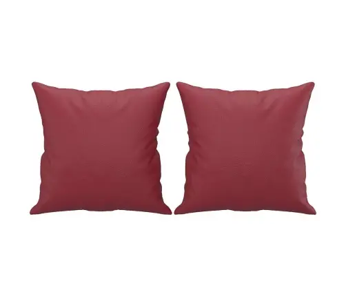 Divvietīgs Dīvāns, Spilveni, Vīnsarkans, 140 Cm, Mākslīgā Āda Vidaxl