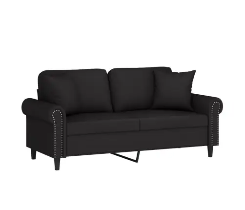 2-Kohaline Diivan Patjadega, Must, 140 cm Samet