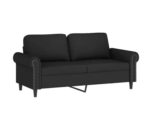 2-Kohaline Diivan Patjadega, Must, 140 cm Samet