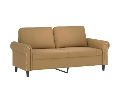 Divvietīgs Dīvāns Ar Spilveniem, Brūns, 140 Cm, Samts Vidaxl