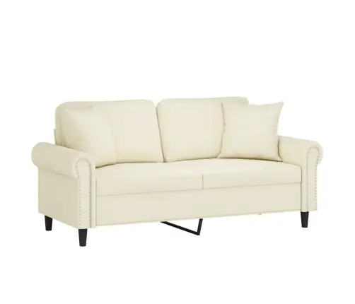 2-Kohaline Diivan Patjadega, Kreemjas, 140 cm Samet