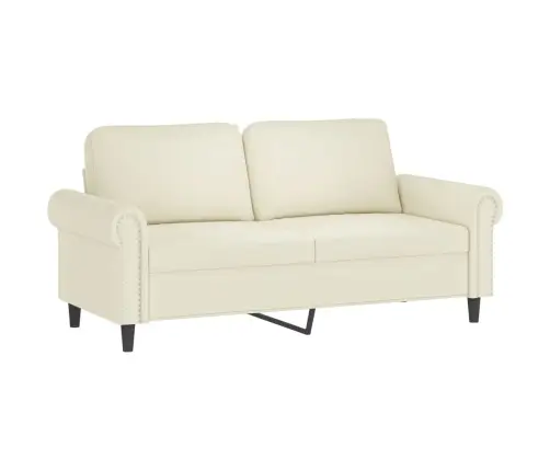 2-Kohaline Diivan Patjadega, Kreemjas, 140 cm Samet