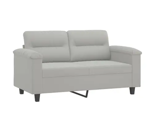 Divvietīgs Dīvāns Ar Spilveniem, Gaiši Pelēks, 120 Cm, Audums Vidaxl