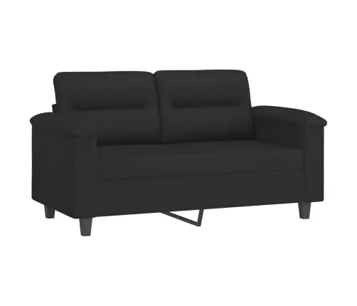Divvietīgs Dīvāns Ar Spilveniem, Melns, 120 Cm, Audums Vidaxl