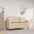 Dvivietė Sofa Su Pagalvėmis, Kreminė, 120cm Audinys