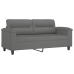 Dvivietė Sofa Su Pagalvėmis, Pilka, 140cm Mikropluošto Audinys