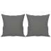 Dvivietė Sofa Su Pagalvėmis, Pilka, 140cm Mikropluošto Audinys