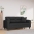Dvivietė Sofa Su Pagalvėmis, Juoda, 140cm Mikropluošto Audinys