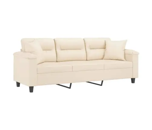 3-Kohaline Diivan Patjadega, Beež, 180 cm Mikrofiiber