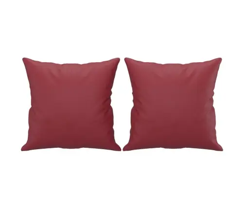 Dvivietė Sofa Su Pagalvėlėmis, Vyno, 140cm Dirbtinė Oda