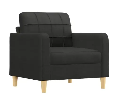 Atpūtas Krēsls Ar Kājsoliņu, 60 Cm, Melns Audums Vidaxl