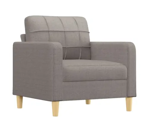 Atpūtas Krēsls Ar Kājsoliņu, 60 Cm, Pelēkbrūns Audums Vidaxl