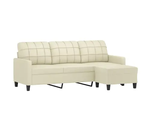 3-Kohaline Diivan Jalapingiga, Kreemjas, 180 cm Kunstnahk