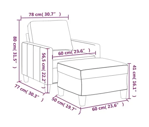 Tugitool Jalapingiga, Kreemjas, 60 cm Kunstnahk