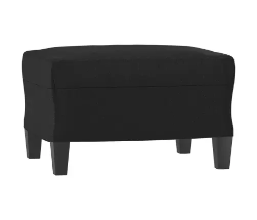 Trivietė Sofa Su Pakoja, Juodos Spalvos, 180cm Dirbtinė Oda