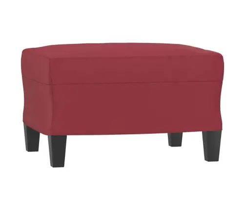 Trivietė Sofa Su Pakoja, Raudonojo Vyno, 180cm Dirbtinė Oda
