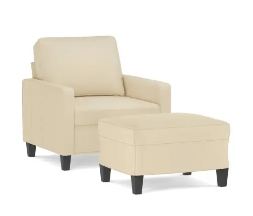 Krėslas Su Pakoja, Kreminės Spalvos, 60cm Audinys