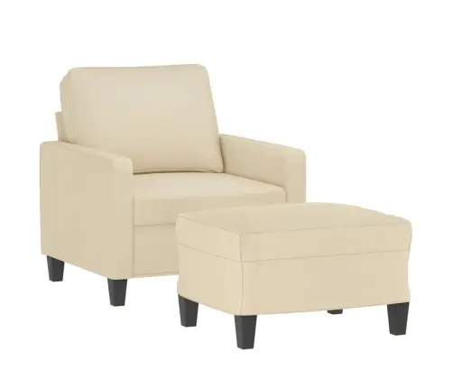 Krėslas Su Pakoja, Kreminės Spalvos, 60cm Audinys