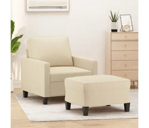 Krėslas Su Pakoja, Kreminės Spalvos, 60cm Audinys