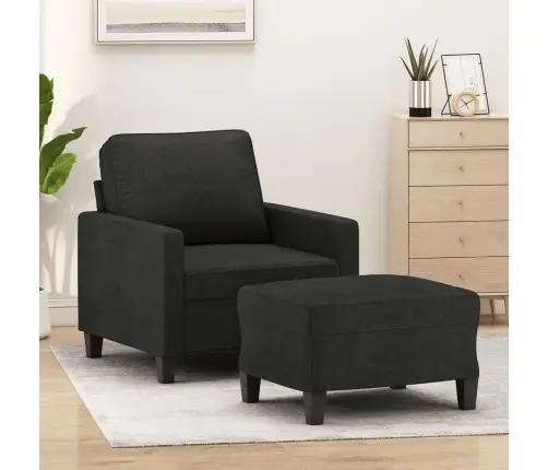 Krėslas Su Pakoja, Juodos Spalvos, 60cm Audinys