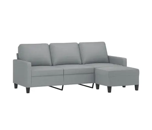 Trivietė Sofa Su Pakoja, Šviesiai Pilka, 180cm Audinys