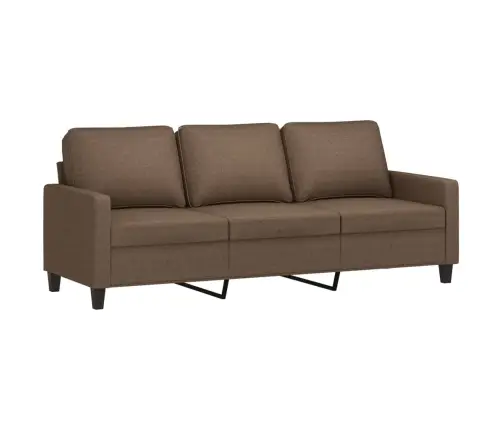 Trivietė Sofa Su Pakoja, Rudos Spalvos, 180cm Audinys