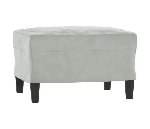 Krėslas Su Pakoja, Šviesiai Pilkos Spalvos, 60cm Aksomas