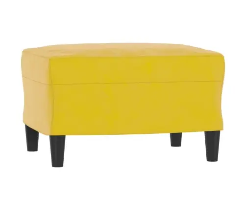 Trivietė Sofa Su Pakoja, Geltonos Spalvos, 180cm Aksomas