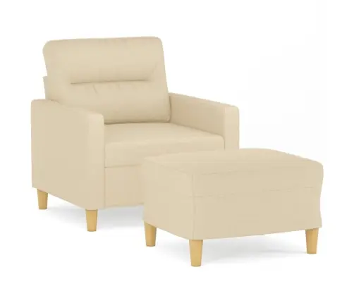 Krėslas Su Pakoja, Kreminės Spalvos, 60cm Audinys
