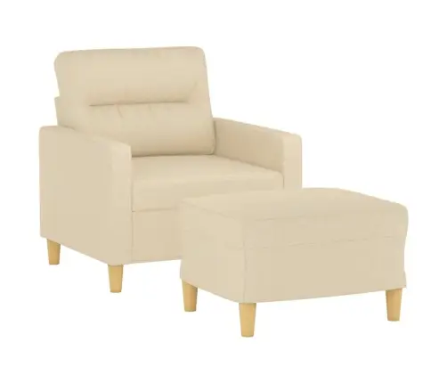 Krėslas Su Pakoja, Kreminės Spalvos, 60cm Audinys